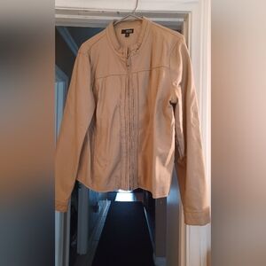 Apt. 9 Women's Beige Leather Jacket